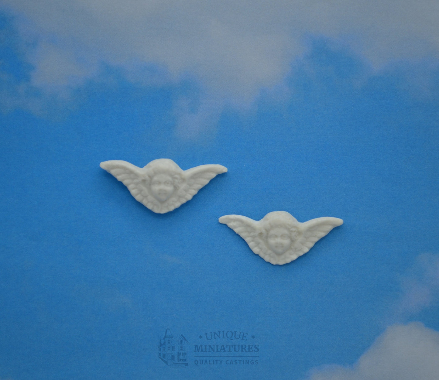 Tiny Cherub Head Appliqué | Ornamentation for Dollhouse | 4 Count