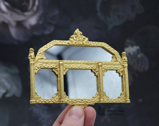 Versailles Four-Paneled Mirror | Ornamentation for Dollhouse