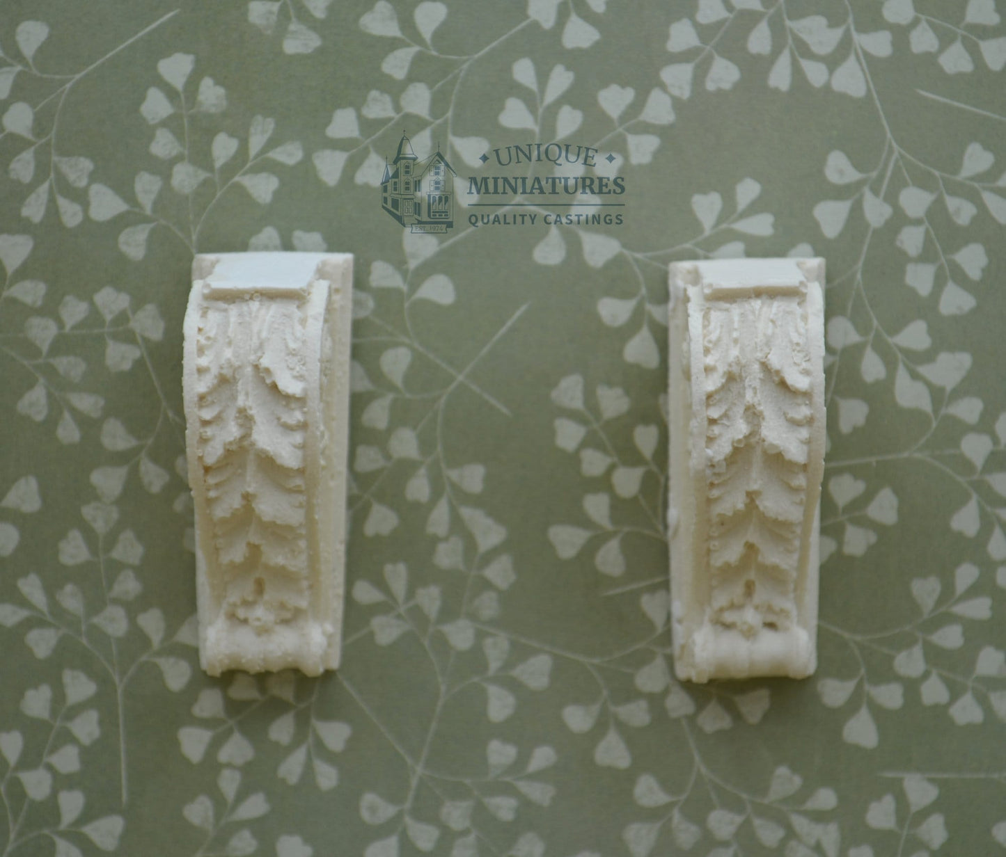 Spiral Leaf Bracket | Ornamentation for Dollhouse | Set of 2