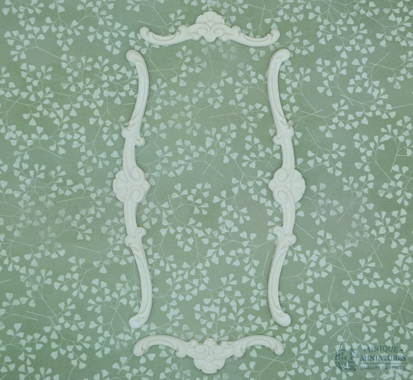 Camellia Scroll Ceiling Carving | Ornamentation for Dollhouse Miniatures