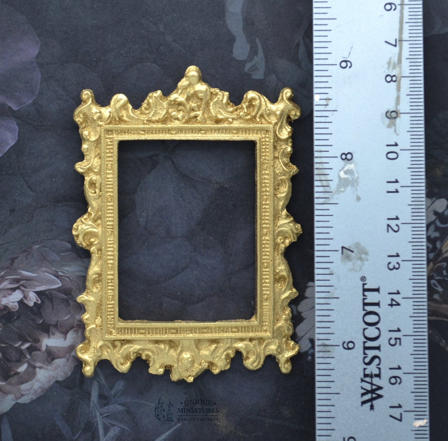 Small Gold Renaissance Frame | Ornamentation for Dollhouses