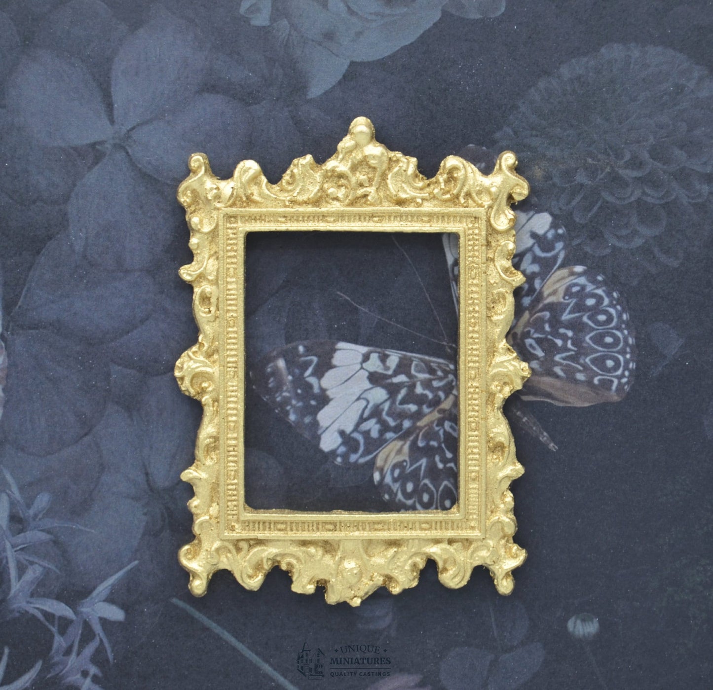 Small Gold Renaissance Frame | Ornamentation for Dollhouses