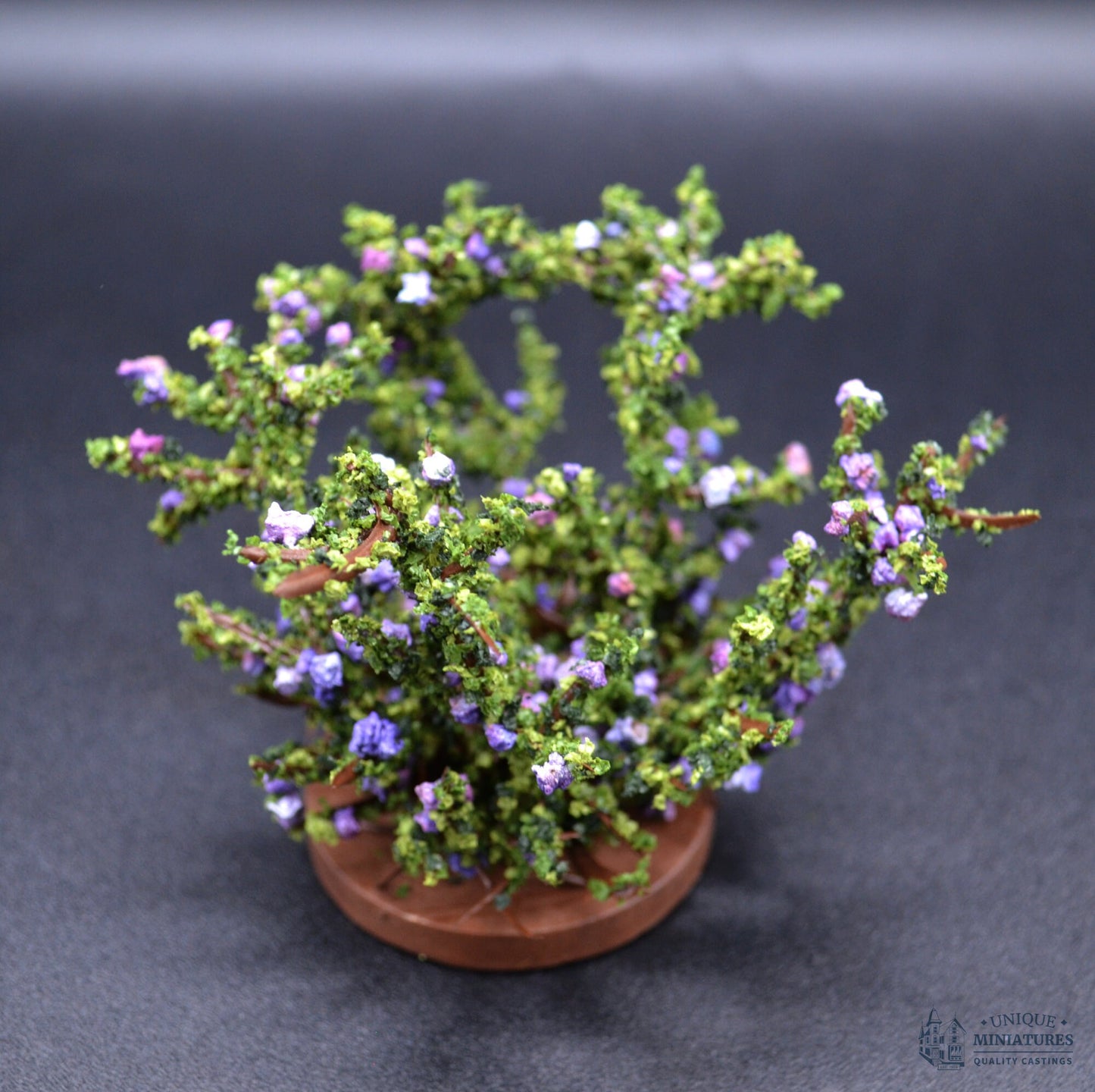 Small Purple Rose Bush | 3 Inches | Miniature for Dollhouse Garden