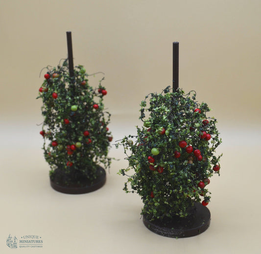 Tomato Plants | 5 Inches | Set of 2 | Miniature for Dollhouse Garden