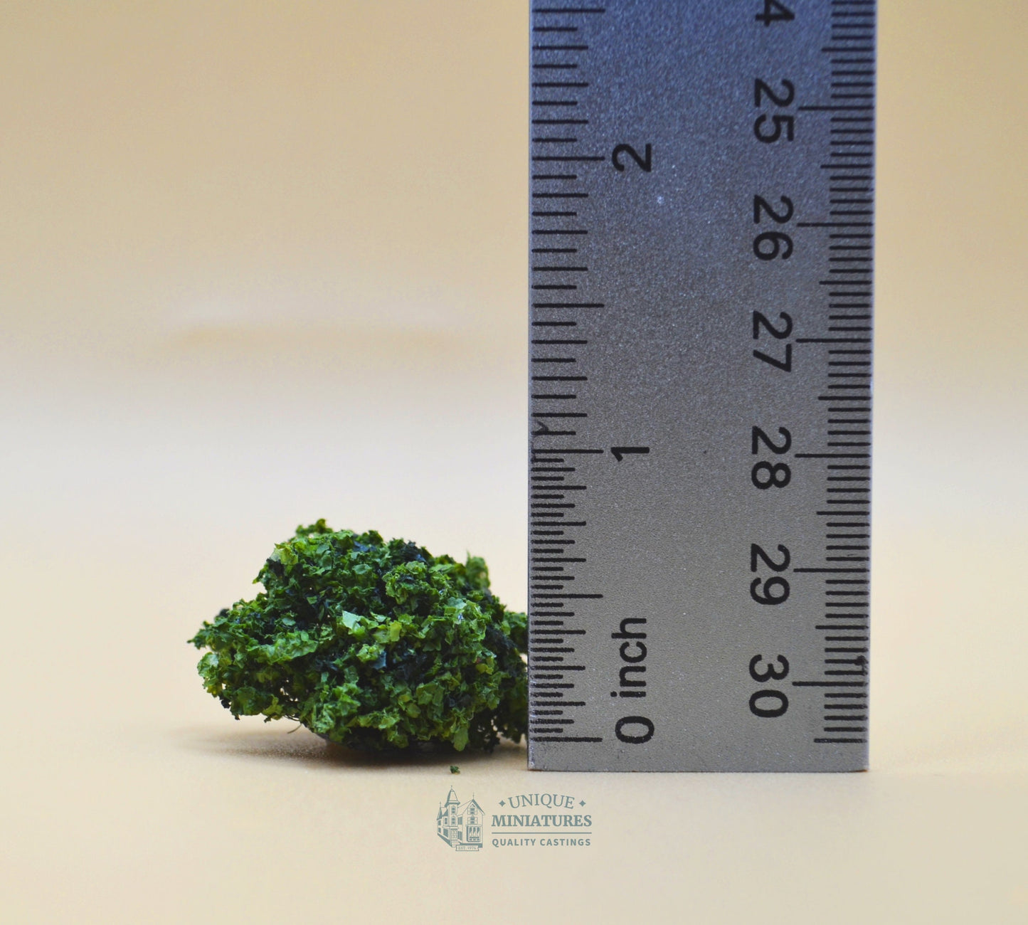 Tiny Trimmed Circular Hedges | 1 Inch | Set of 6 | Miniature for Dollhouse Garden