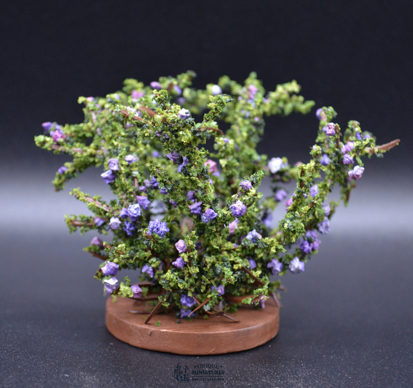 Small Purple Rose Bush | 3 Inches | Miniature for Dollhouse Garden