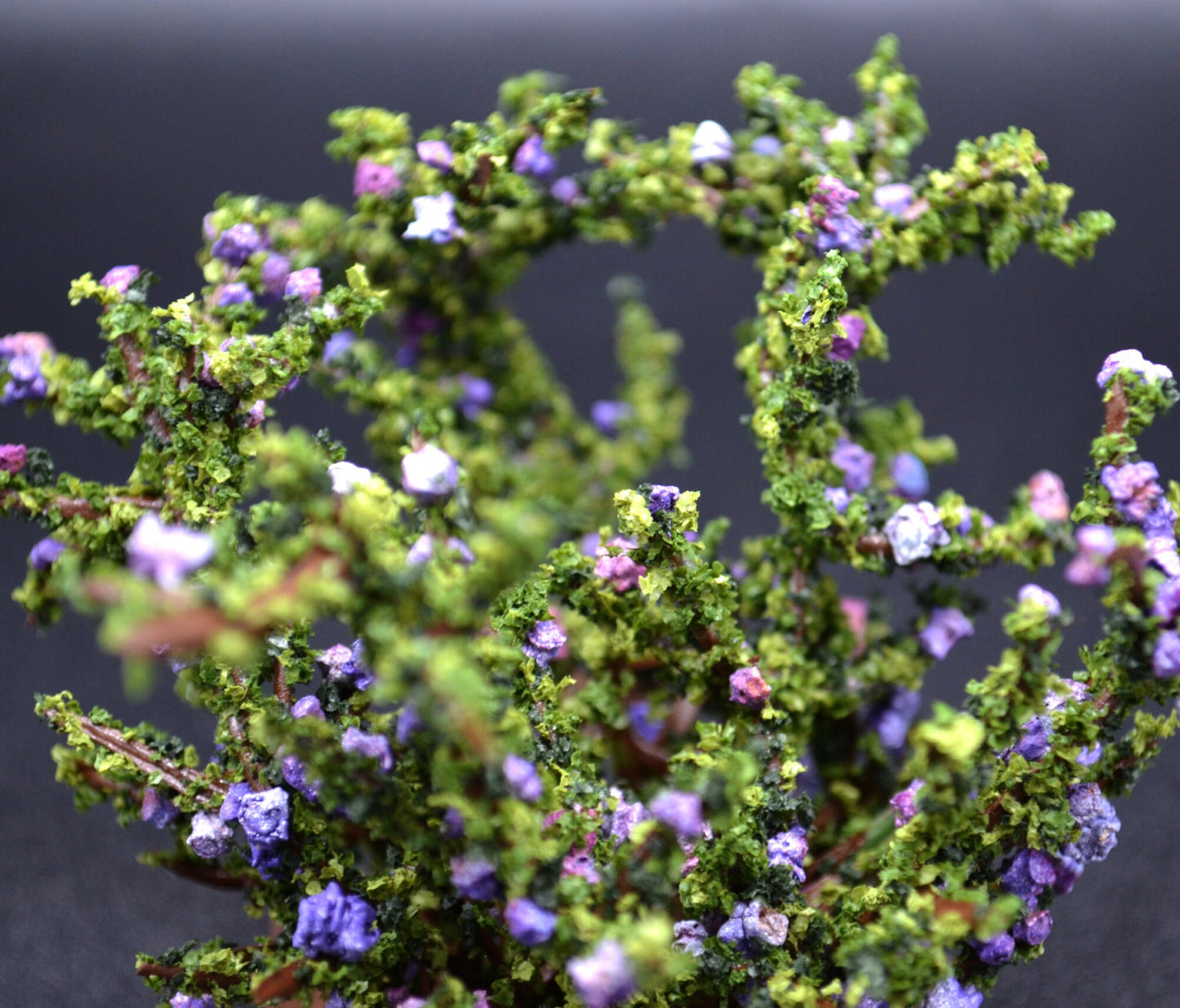 Small Purple Rose Bush | 3 Inches | Miniature for Dollhouse Garden