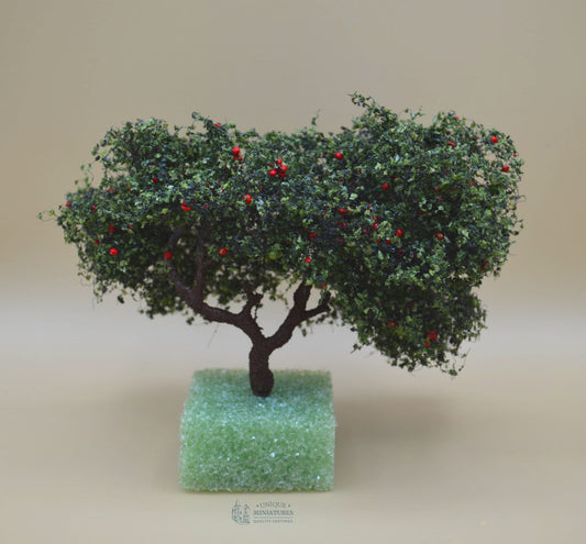 Ornamental Delicious Red Apple Tree | 4 Inches | Miniature for Dollhouse Garden