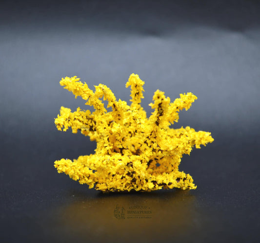 Tiny Forsythia Bush | 1 Inch | Set of Three | Miniature for Dollhouse Garden