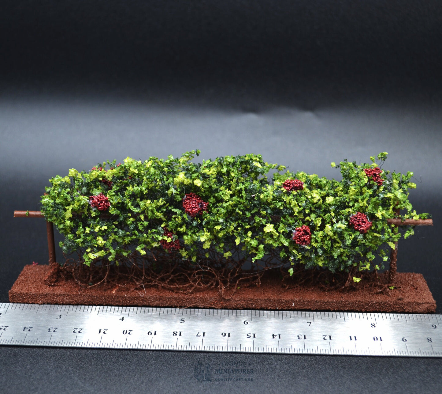 O-Scale Grape Vineyard | 7 Inches | Miniature for Dollhouse Fairy Garden