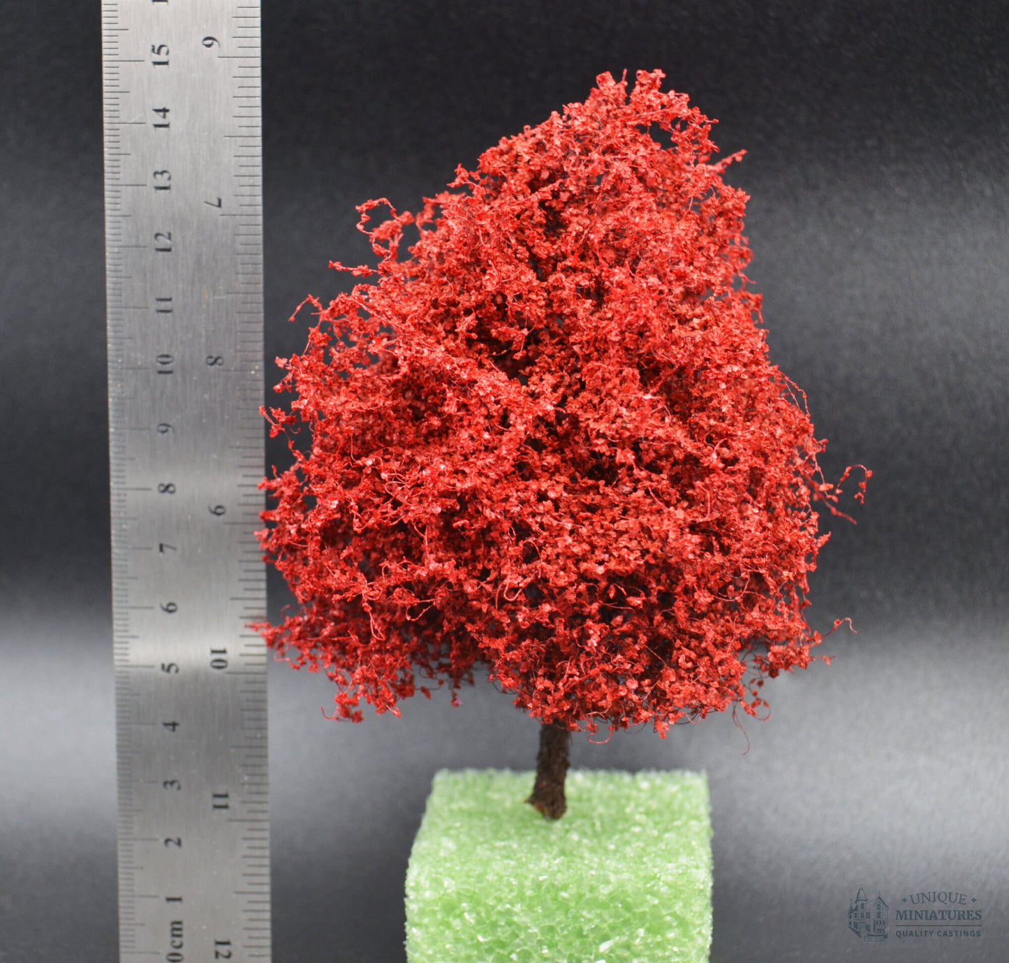 Small Autumn Sugar Maple Tree on Spike | 4 Inches | Miniature for Dollhouse Garden