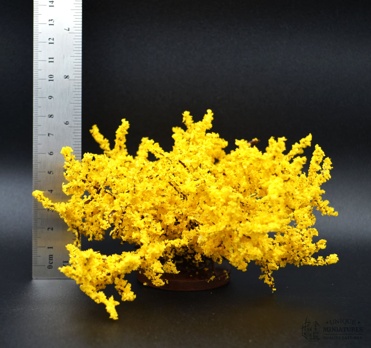 Large Forsythia Bush | 5 Inches | Miniature for Dollhouse Garden