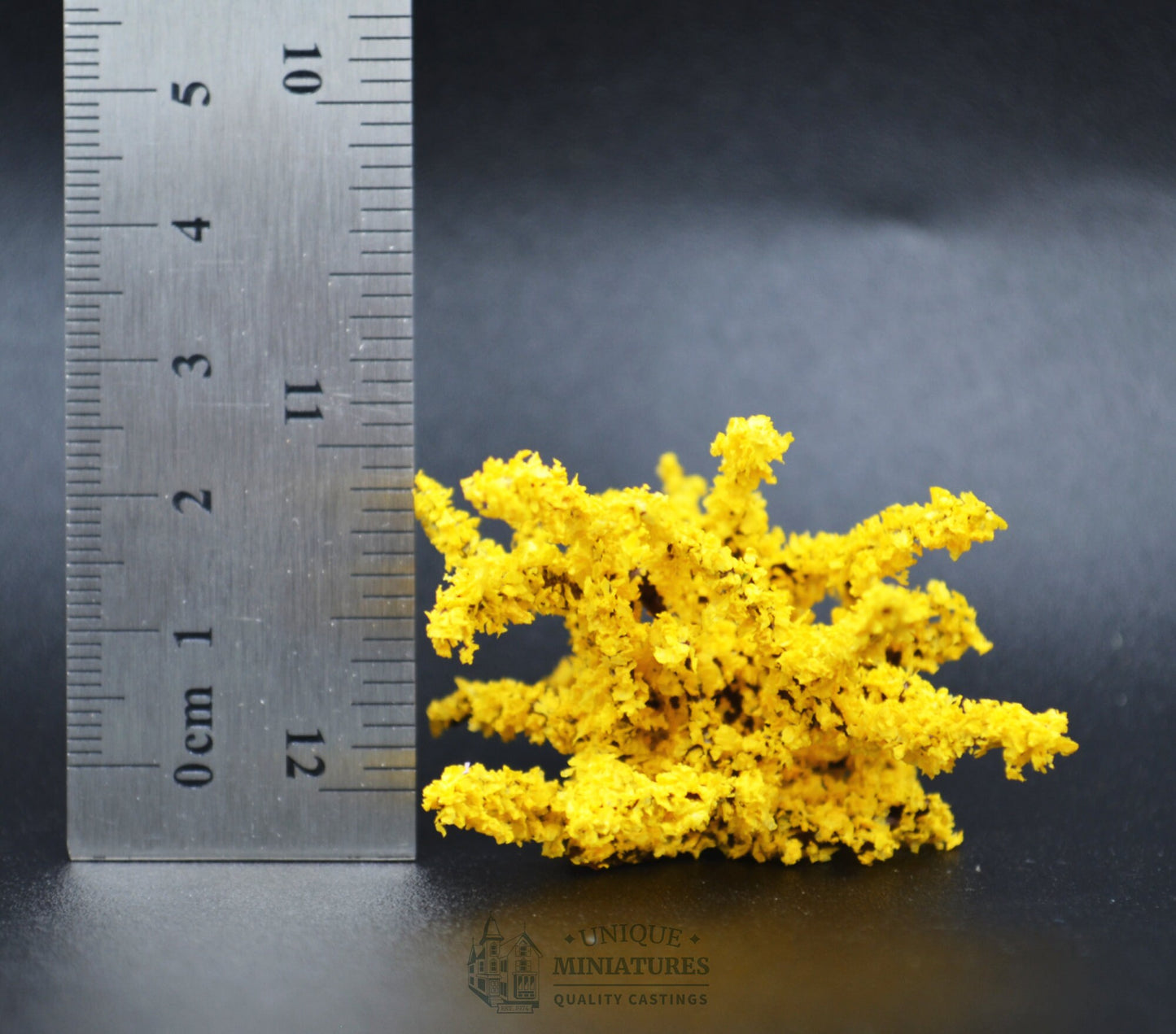 Tiny Forsythia Bush | 1 Inch | Set of Three | Miniature for Dollhouse Garden