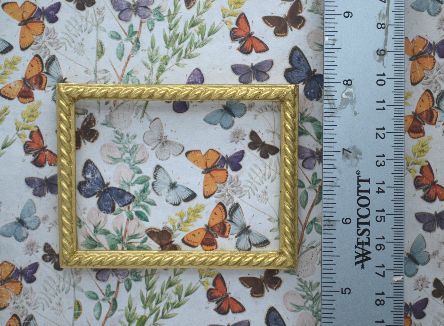 Gold Spiral Frame | Miniature for Dollhouses