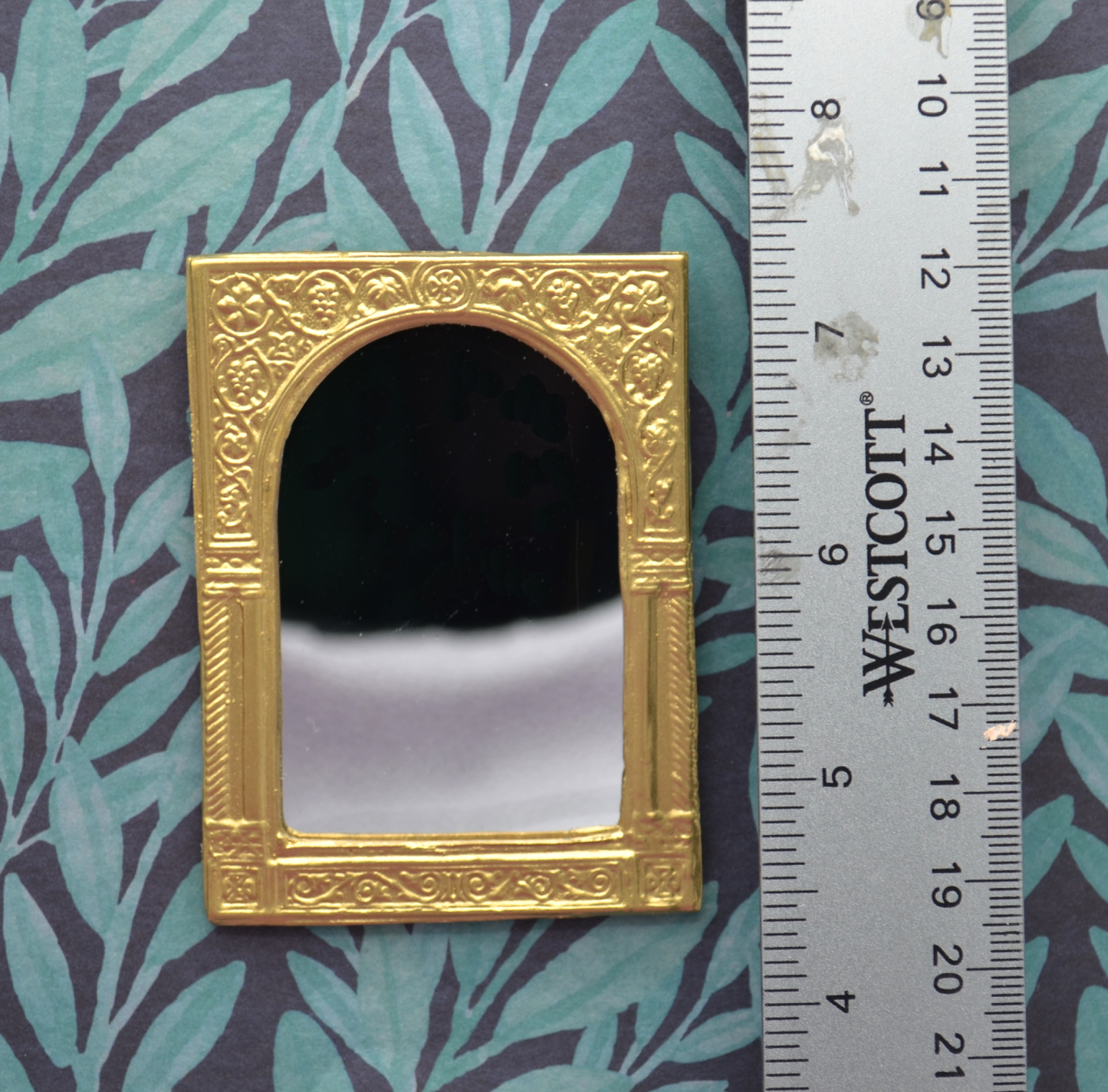 Nouveau Column Mirror | Ornamentation for Dollhouse Miniatures