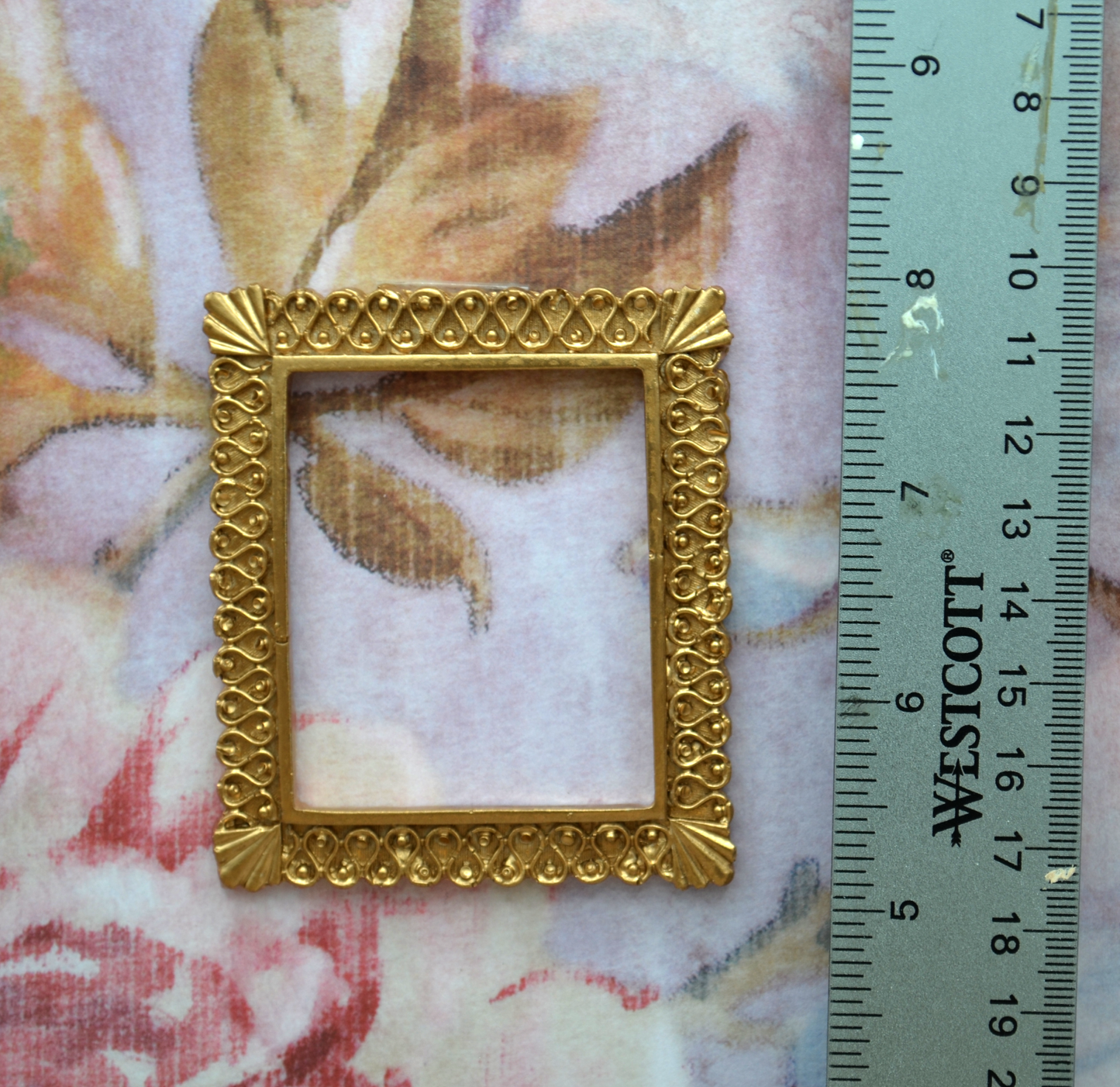 Gold Mermaid Scale Frame | Ornamentation for Dollhouses