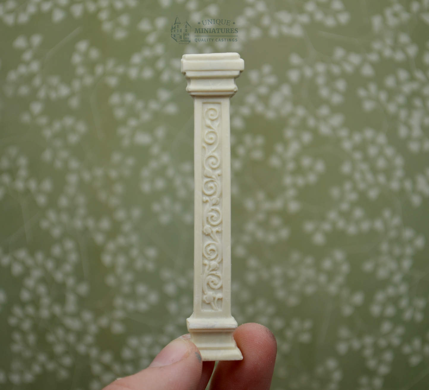 Spiral Column Appliqué | Ornamentation for Dollhouse | Set of Two