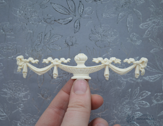 Ribbon Urn Appliqué | Ornamentation for Dollhouse Miniatures