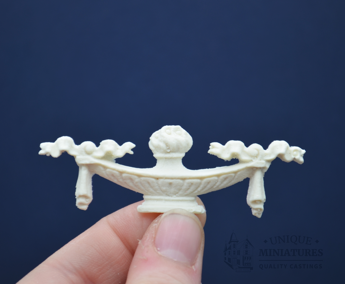 Small Ribbon Urn Appliqué | Ornamentation for Dollhouse | 2 Count