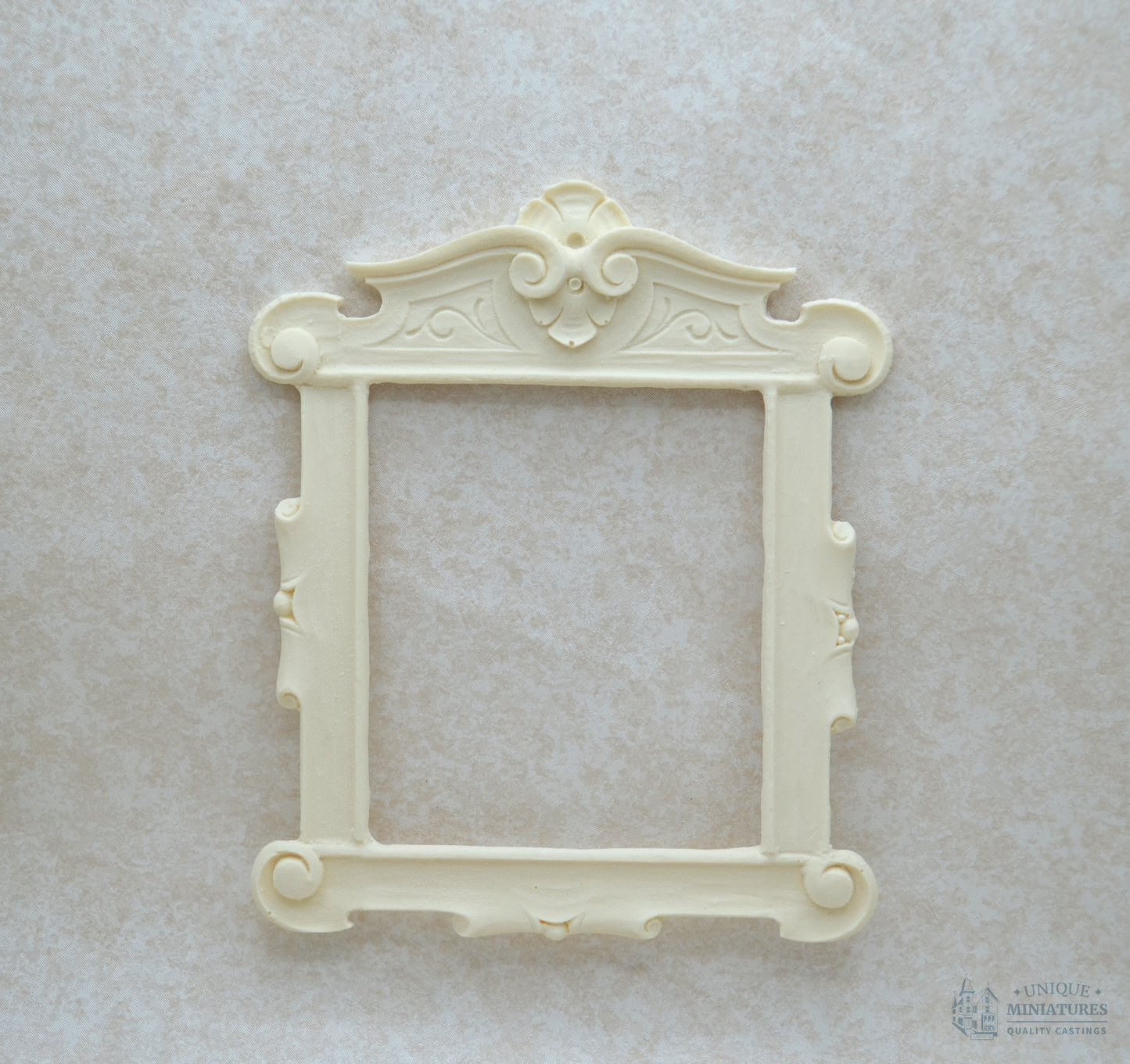 Spiral Scroll Overmantel | Miniature Ceiling Carving for Dollhouse