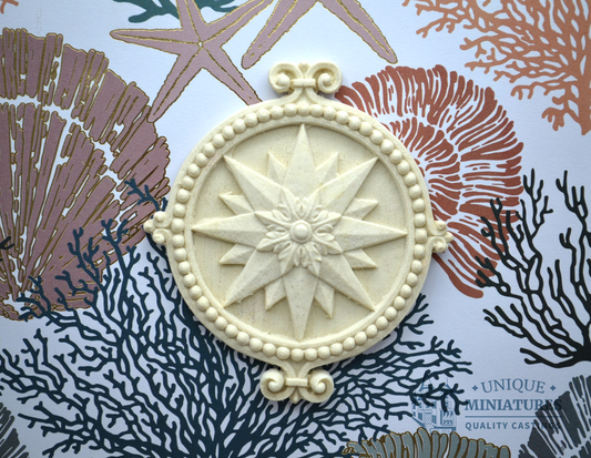 Snowflake Crest Medallion | Miniature Ceiling Carving