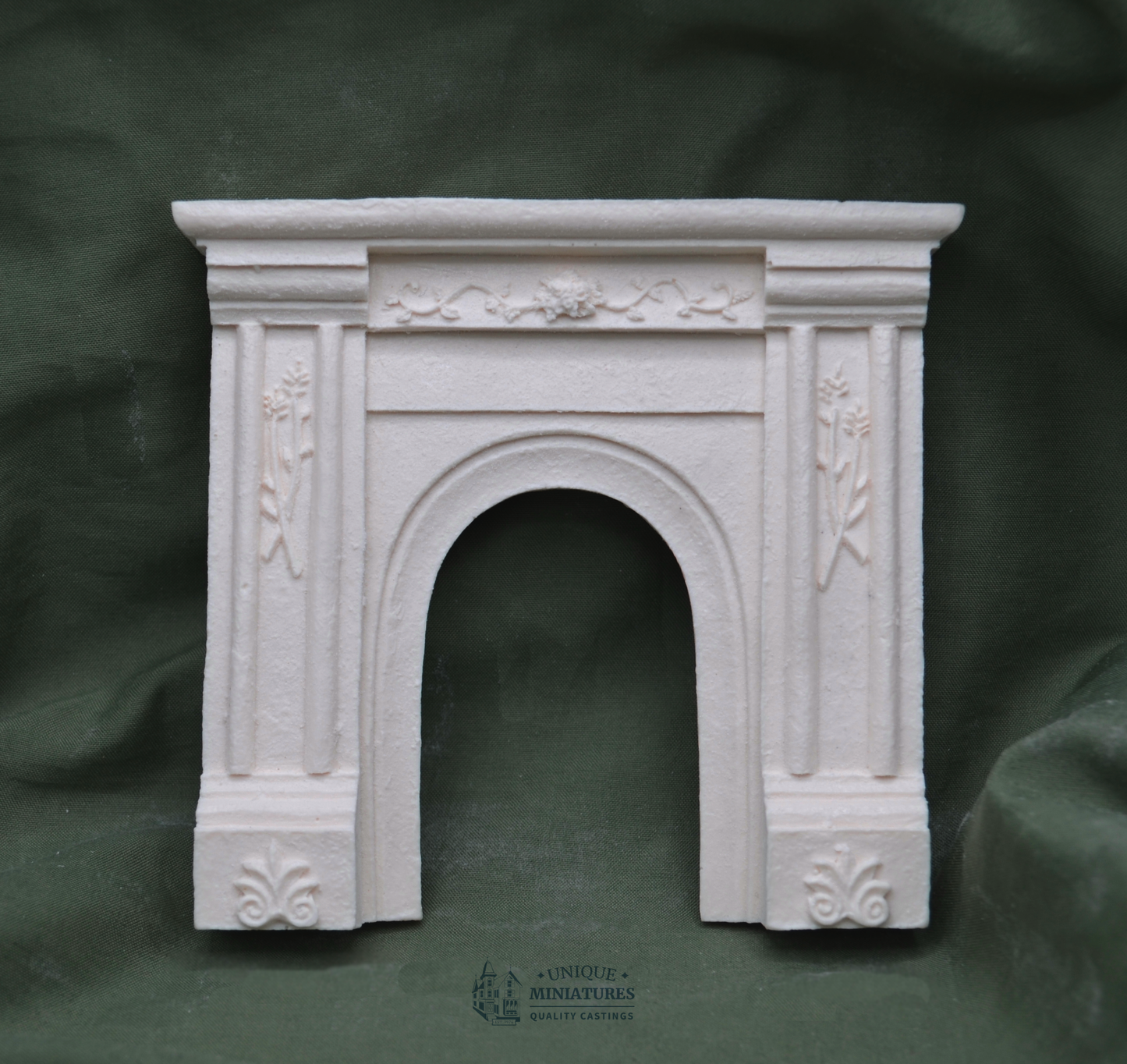 French Wheat Fireplace | Ornamentation for Dollhouse Miniatures