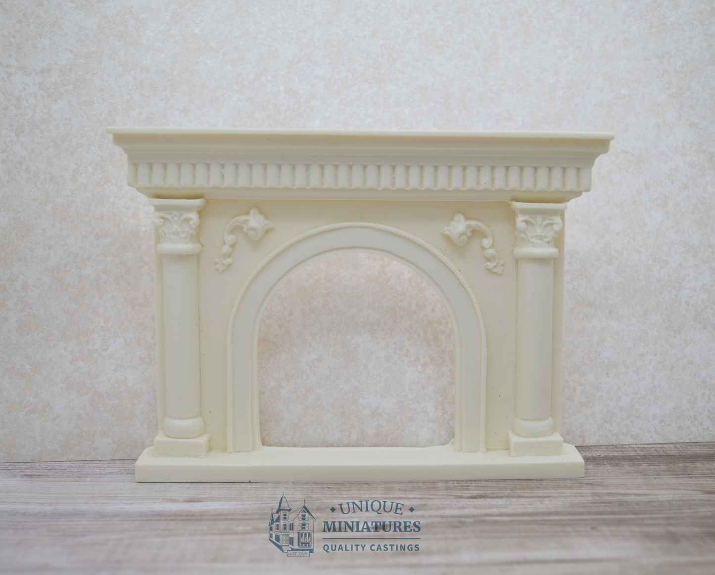 Thin Scroll Column Fireplace | Ornamentation for Dollhouse