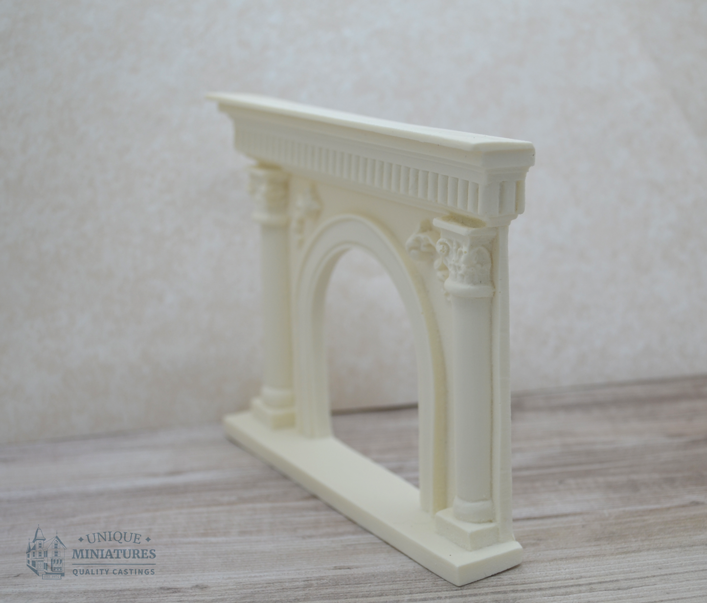 Thin Scroll Column Fireplace | Ornamentation for Dollhouse