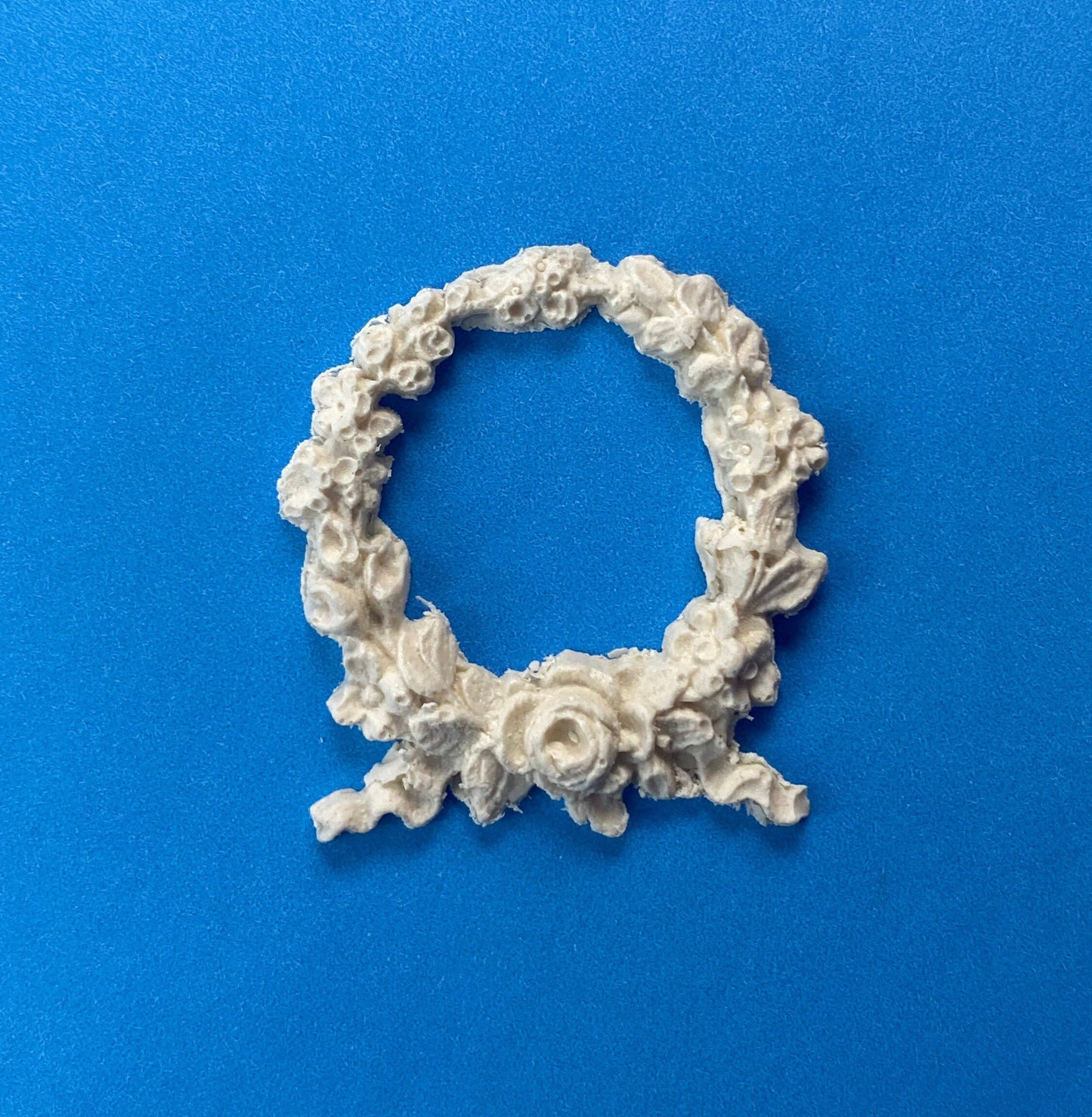 Floral Rose Wreath | Ornamentation for Dollhouse Miniatures | 2 Count