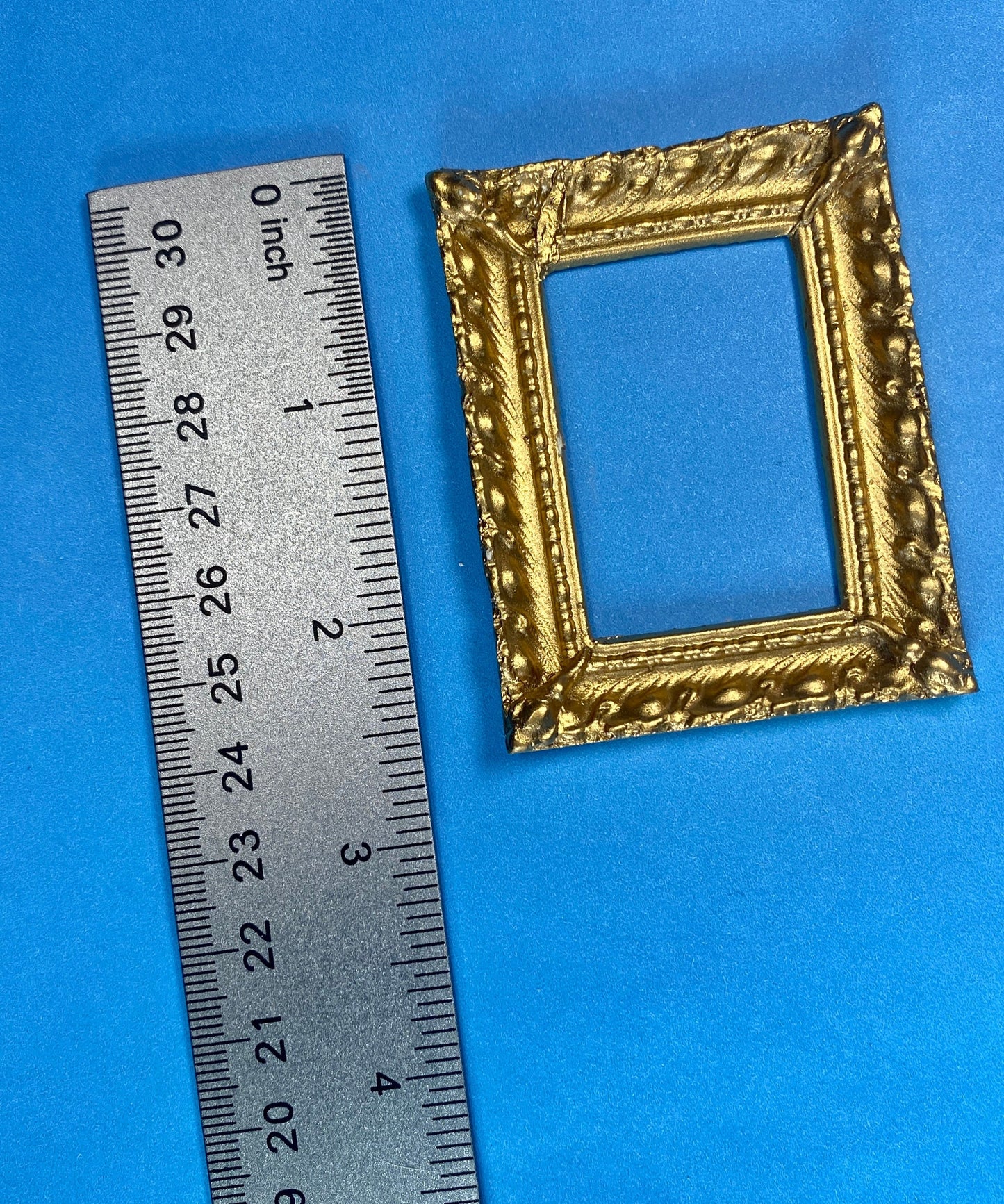 Gold Torch Frame | Miniature for Dollhouses | 2.5” x 2”