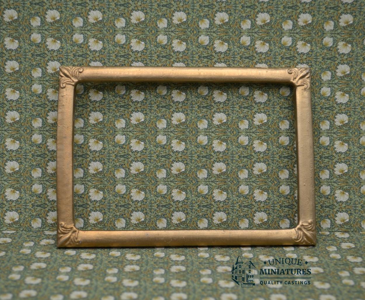 Fleur-De-Lis Gold Frame | Miniature for Dollhouses