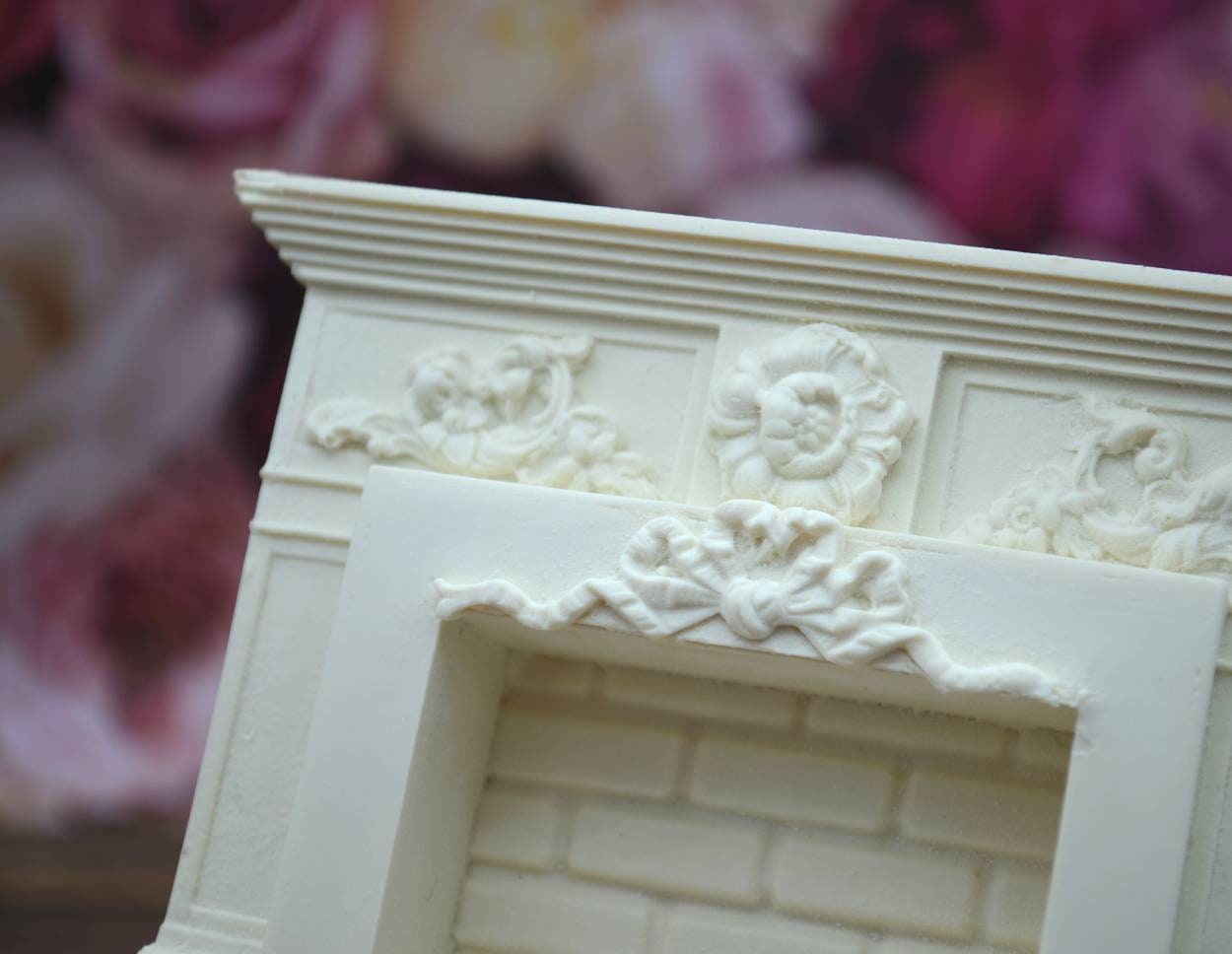 Floral Bow Fireplace | Ornamentation for Dollhouse