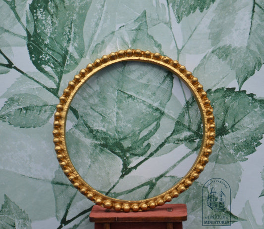 Thin Gilded Round Bubble Frame | Ornamentation for Dollhouses
