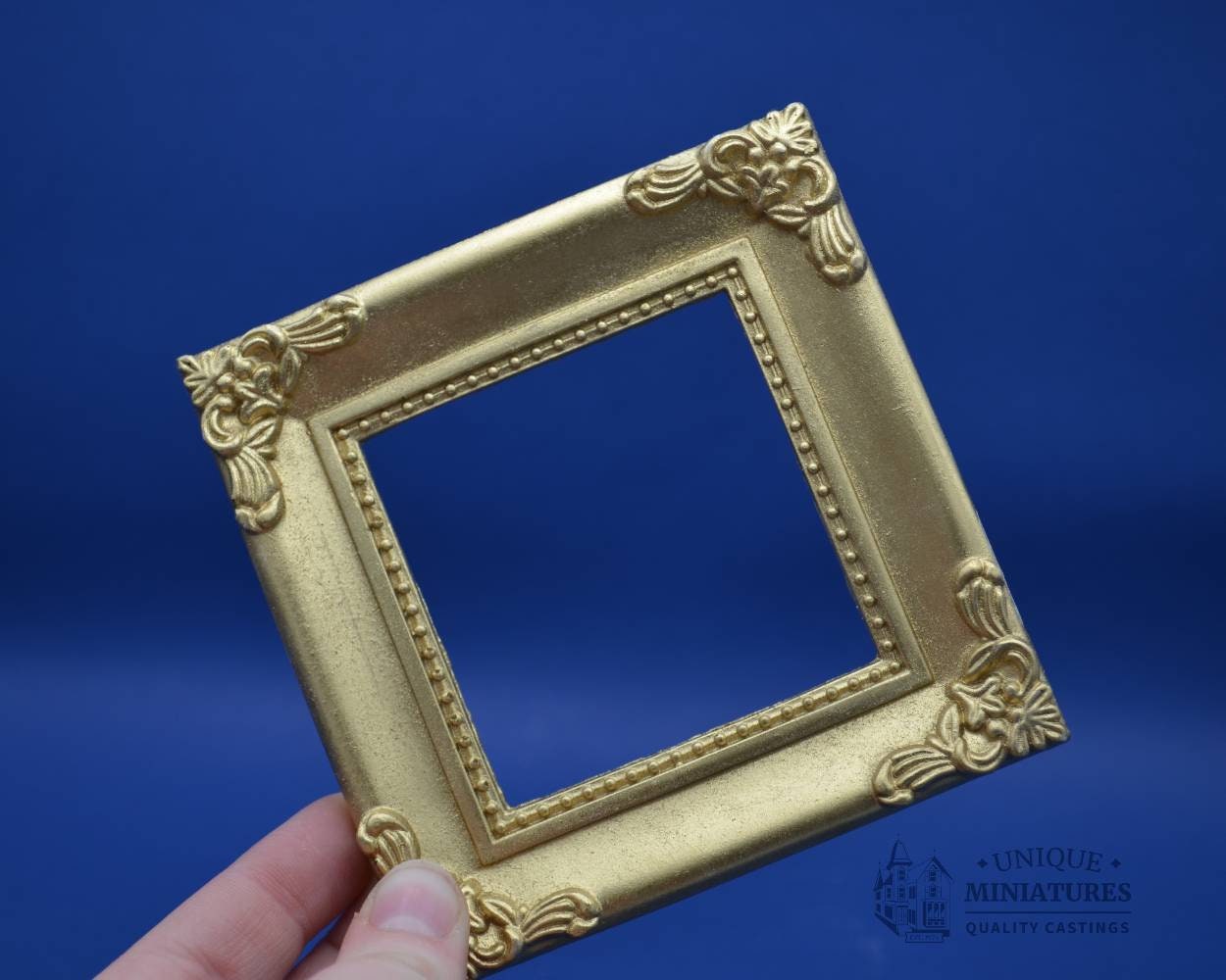 Large Gilded Square Frame | Miniature for Dollhouses