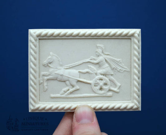 Chariot Wall Plaque | Ceiling Carving | Ornament for Dollhouse Miniatures