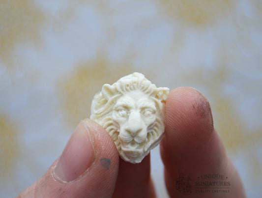 Regal Lion Head Appliqué | Ornamentation for Dollhouse | 2 Count