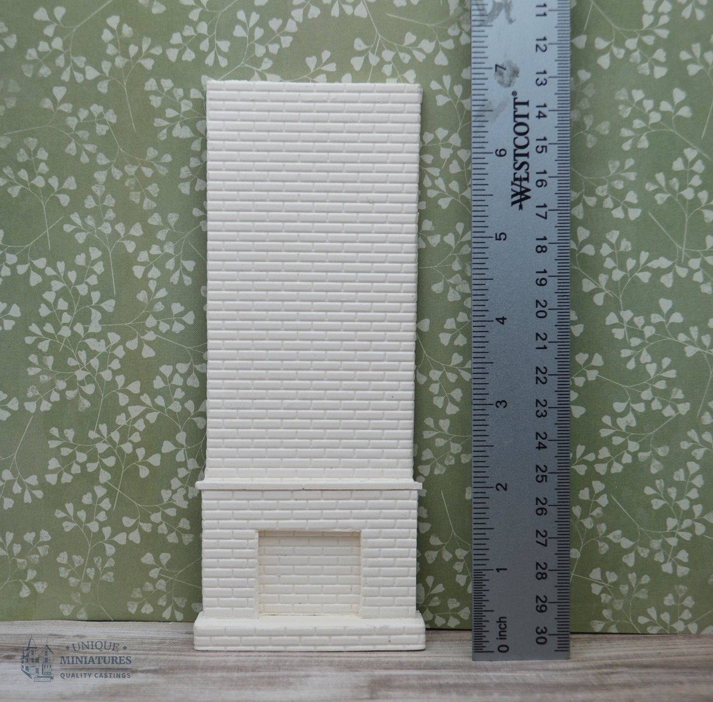 Tall Brick Fireplace | Ornamentation for Dollhouse