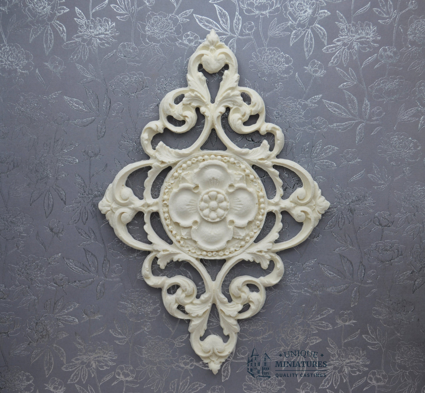 Large Flower Vine Ceiling Carving | Ornamentation for Dollhouse