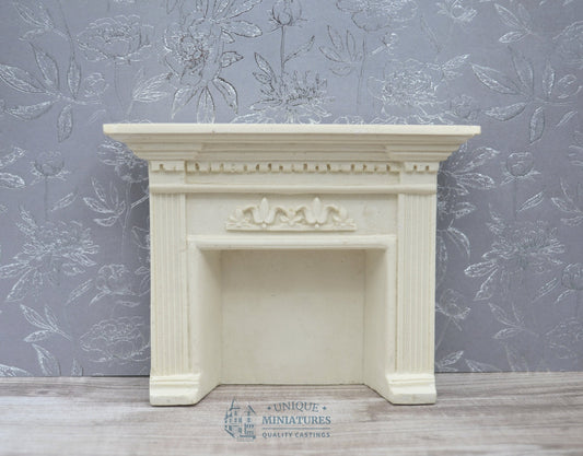 Iris Crest Fireplace | Ornamentation for Dollhouse