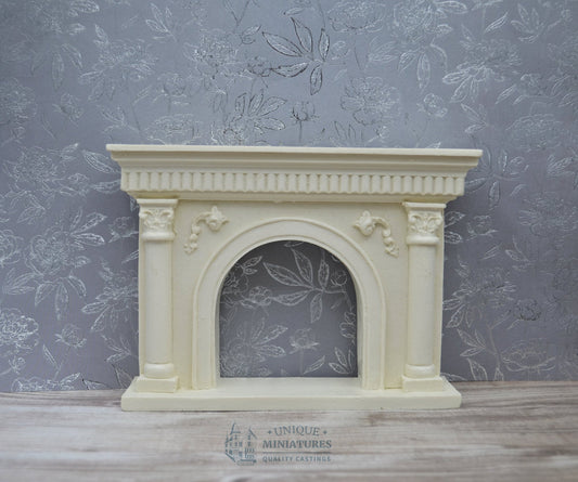 Thick Scroll Column Fireplace | Ornamentation for Dollhouse