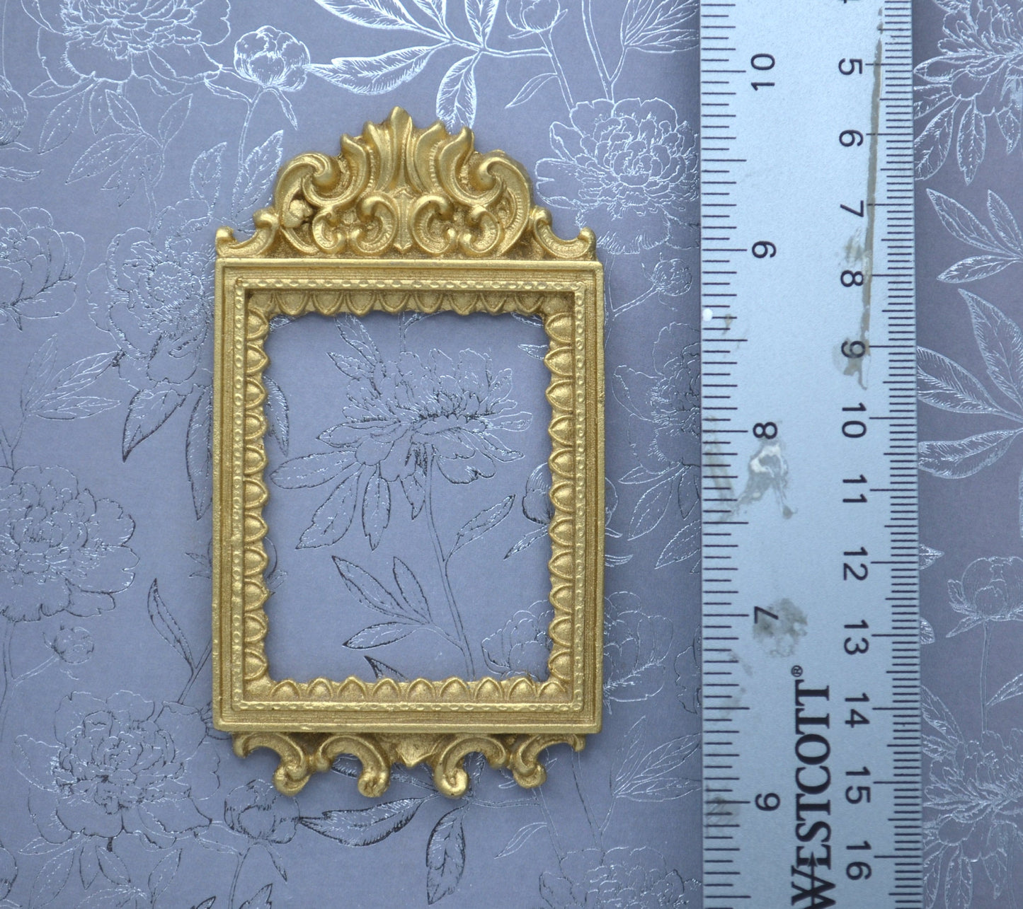 Gold Edwardian Frame | Ornamentation for Dollhouses