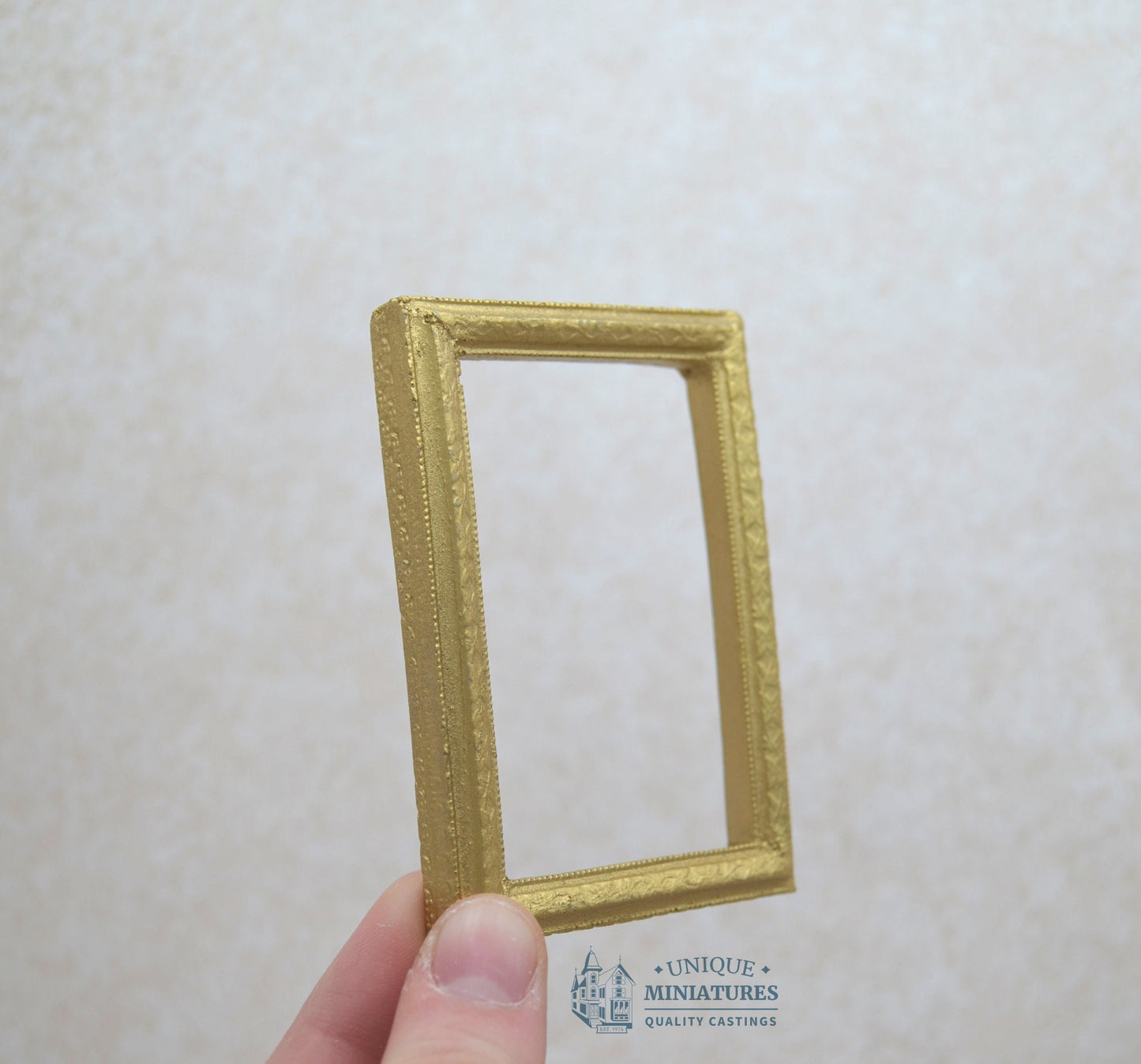 Medium Gilded Shadowbox Frame | 2-1/4" x 3-1/4" | Dollhouse Decor