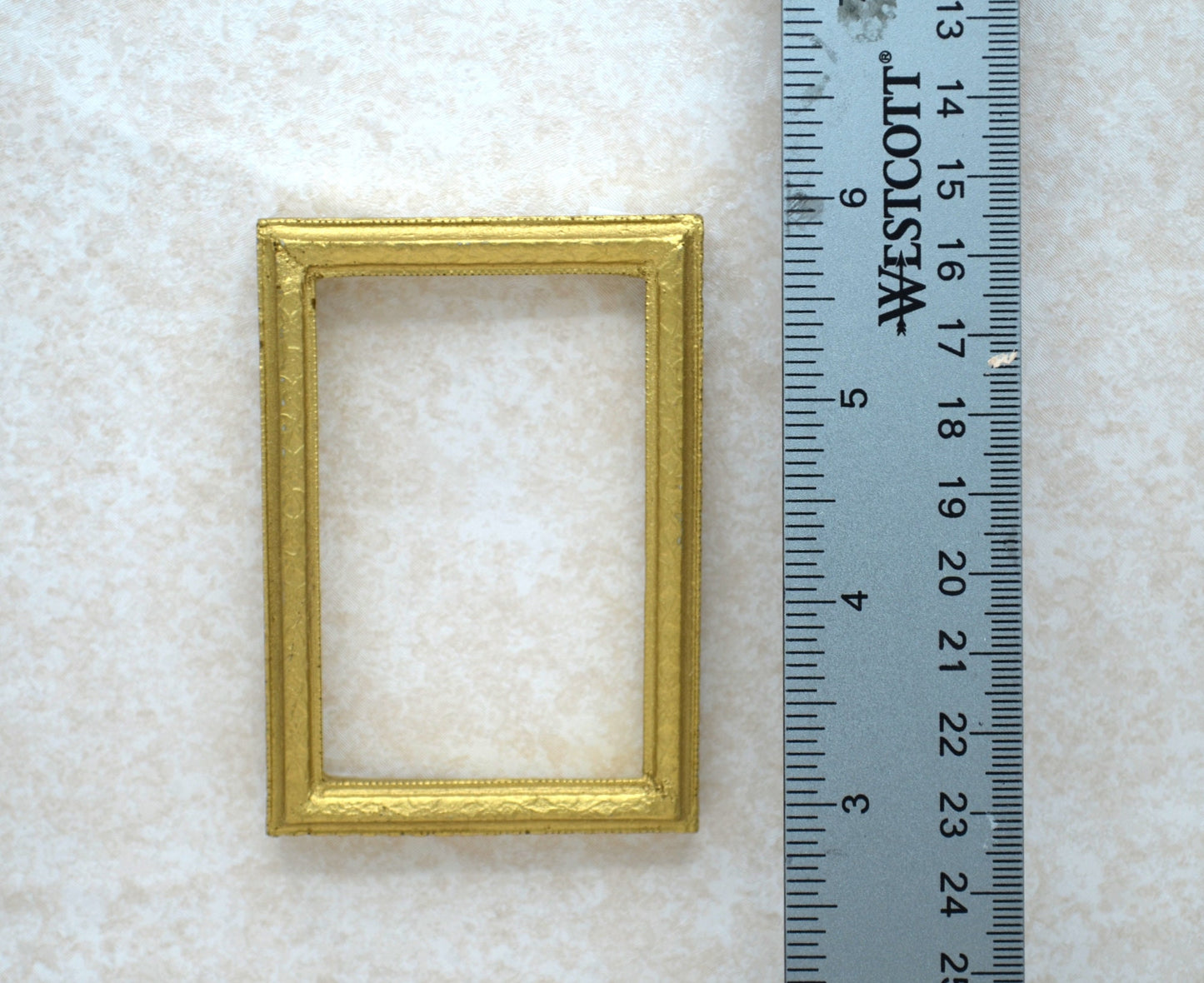 Medium Gilded Shadowbox Frame | 2-1/4" x 3-1/4" | Dollhouse Decor