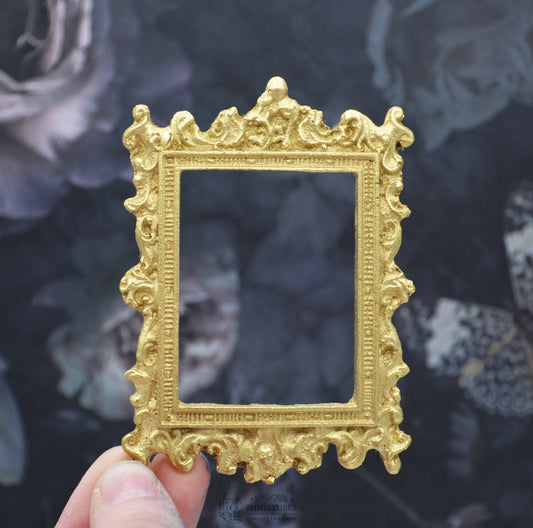 Small Gold Renaissance Frame | Ornamentation for Dollhouses