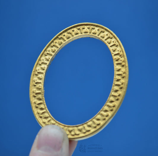 Gold Oval Aries Frame | Ornamentation for Dollhouses