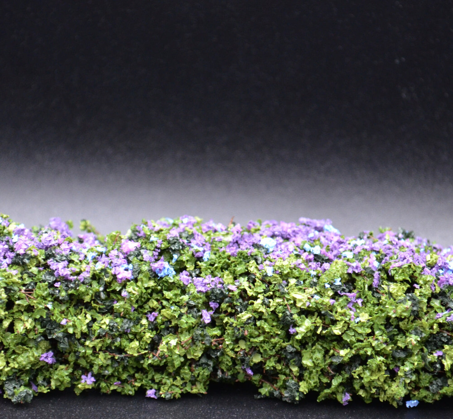 Purple Flower Square Hedges | 8 Inches | Set of 2 | Miniature for Dollhouse Garden