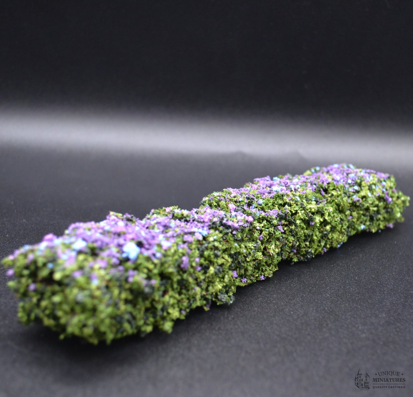 Purple Flower Square Hedges | 8 Inches | Set of 2 | Miniature for Dollhouse Garden