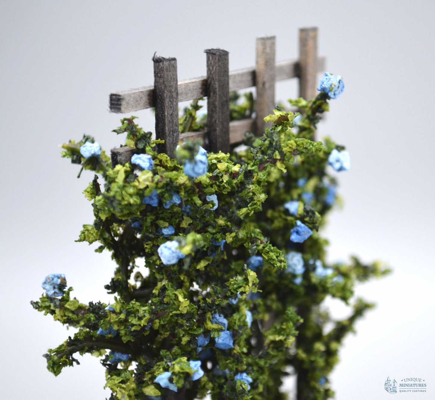 Blue Rose Trellis | 3 Inches | Miniature for Dollhouse Fairy Garden