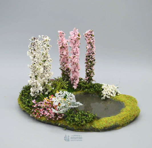 Hollyhock Miniature Garden Pond | 5.5 Inches | Miniature for Dollhouse Garden