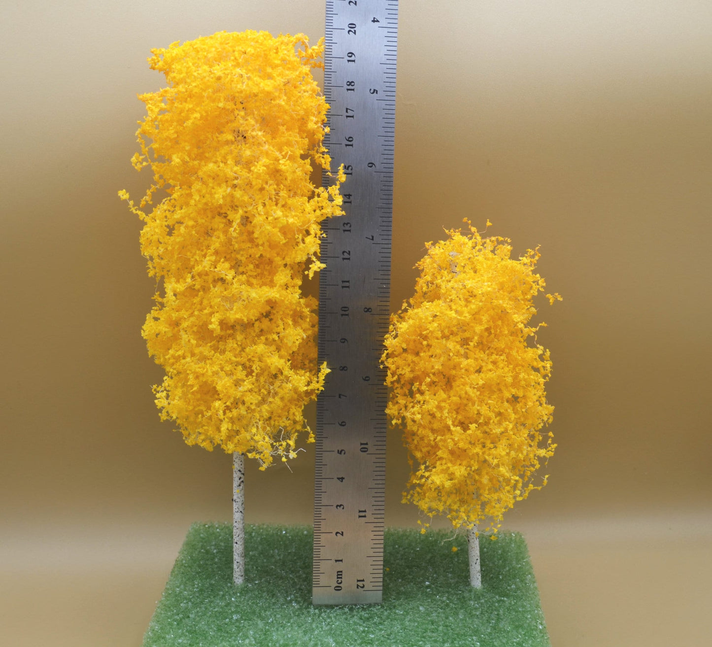 Autumn Aspen Grove Tree on Spike | 6"/9" | Set of Two | Miniature for Dollhouse Garden
